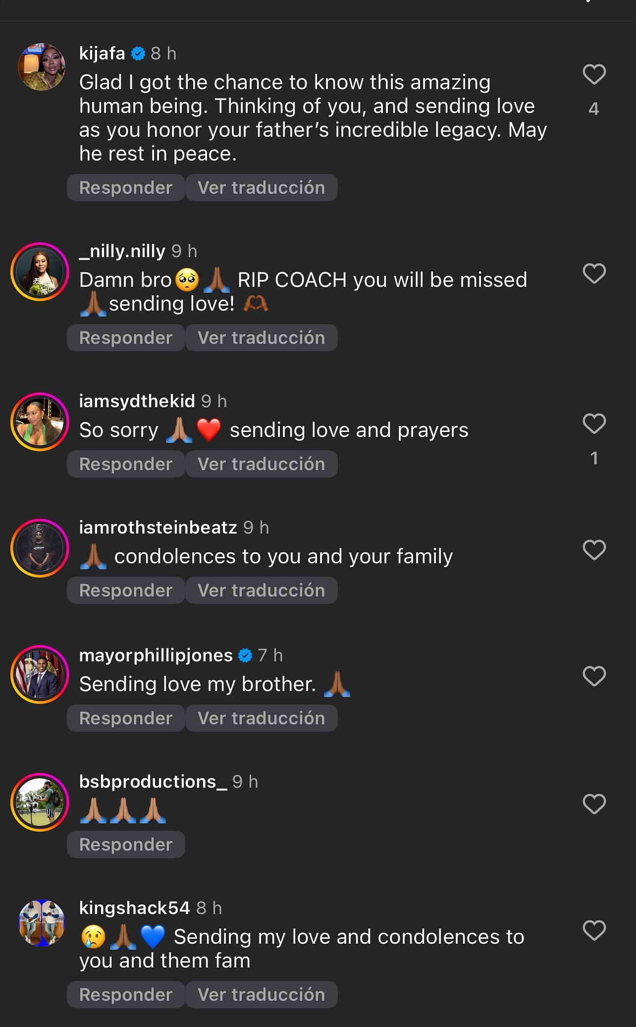 Comments on Tommy Reamon Sr.'s passing. - Source: coachreamon